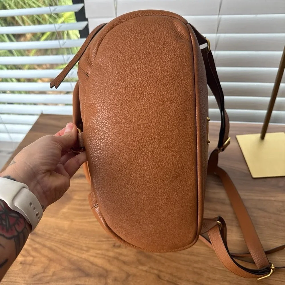 Rebecca Minkoff Julian Backpack Tan Brown Leather Gold Hardware HS21TJUB06